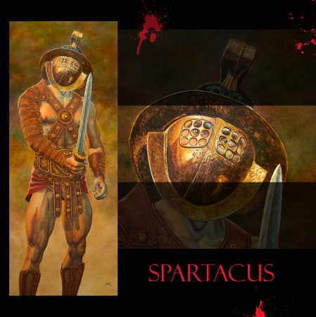 Spartacus a gladiátor / Spartacus the Gladiator Olajfestmény, kasírozott festővászon. Festő: Angyalos László lastangelheart@gmail.com Ár: 120.000,- HUF A kép vásárlás előtt megtekinthető! 