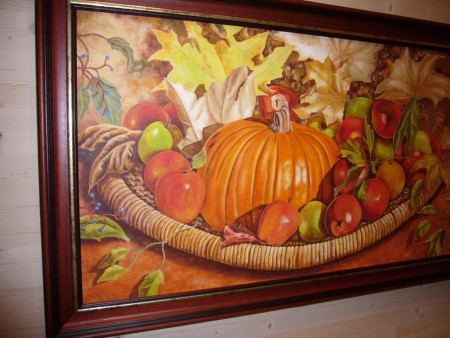 Piros és zöld Olajfestmény, kasírozott festővászon. Festő: Angyalos László lastangelheart@gmail.com 